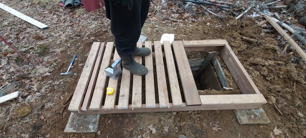 simple outhouse foundation
